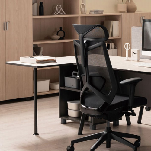 리바트하움 안심 블랙 에디션 U형 보조책상