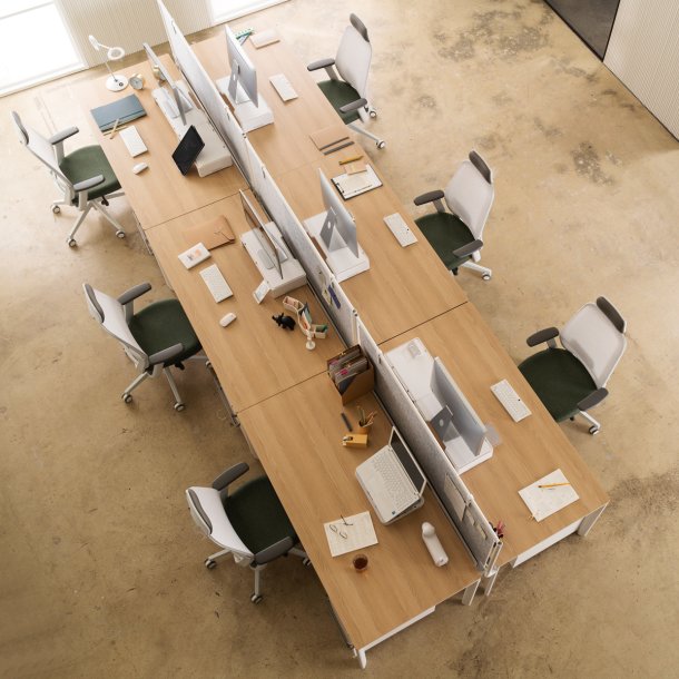 오피스원 일반형 책상+수평 배선 덕트 패키지