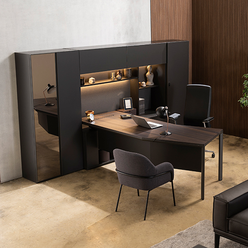 160도 붙박이형책상