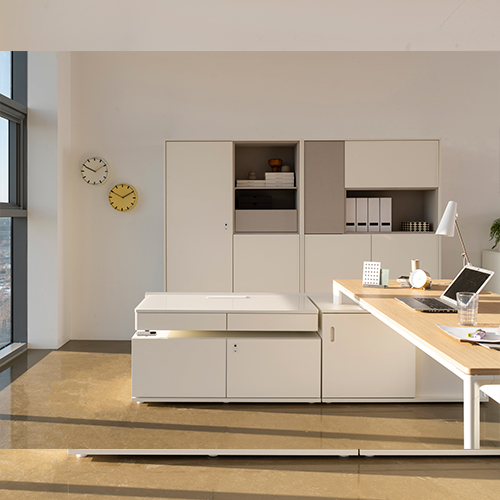리바트오피스 오피스원 수납 사이드 전동 데스크